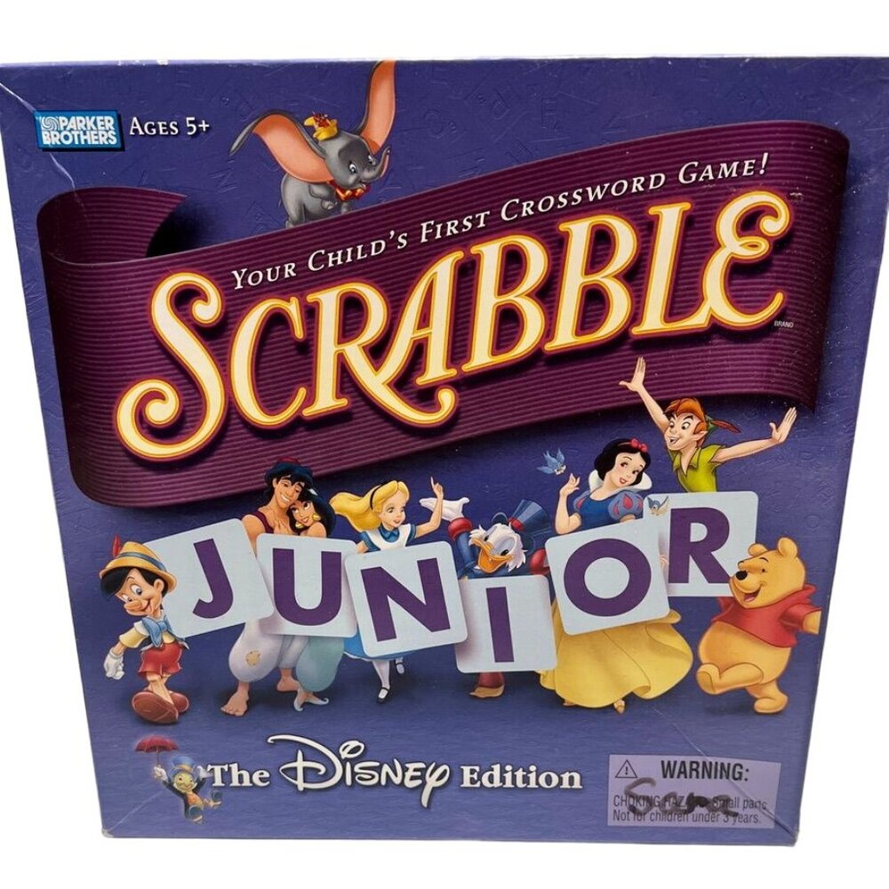 Vintage 2004 Disney Edition SCRABBLE JUNIOR Parker Brothers Board Game Complete